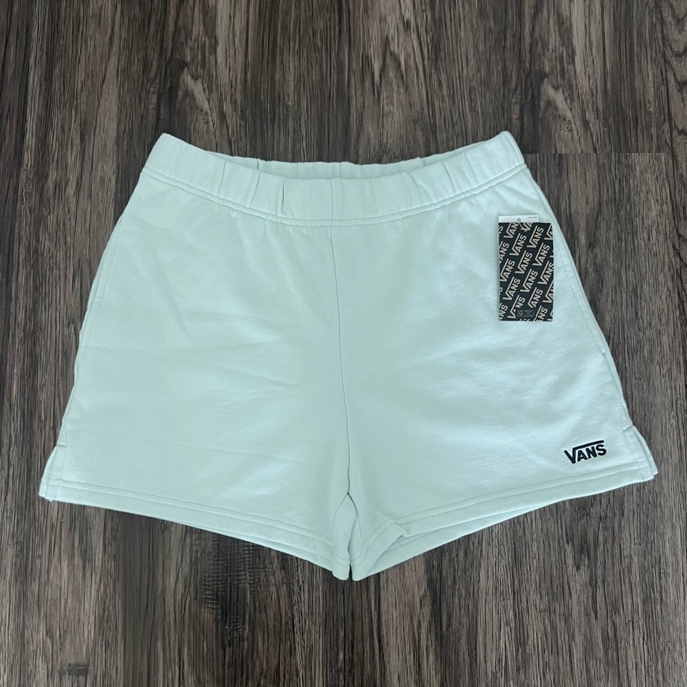 Vans Green Athletic Shorts with Elastic Waistband